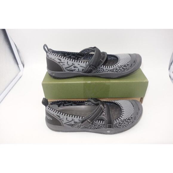 NEW Keen Moxie Sport Mary Jane Flat Sport Water Shoes Youth Gray Girls Size 6 - Picture 4 of 12